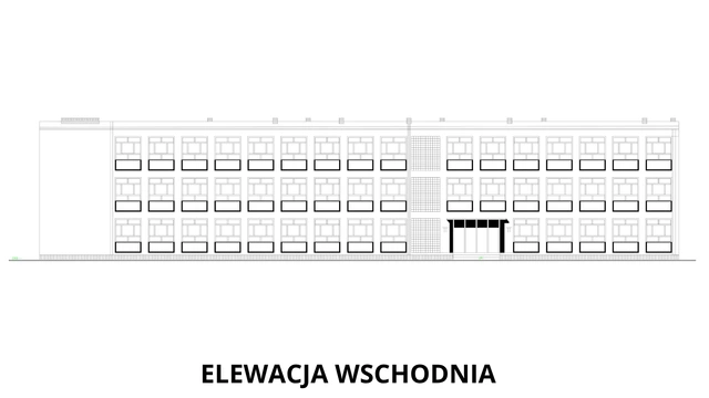 East elevation — School in Parszów